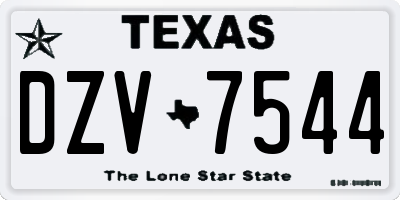 TX license plate DZV7544