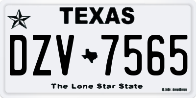 TX license plate DZV7565