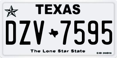 TX license plate DZV7595