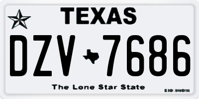 TX license plate DZV7686