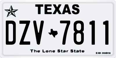 TX license plate DZV7811