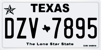 TX license plate DZV7895