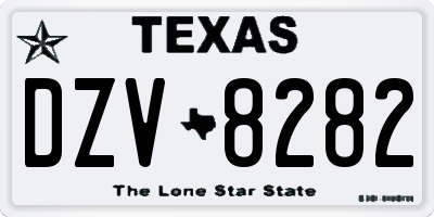 TX license plate DZV8282