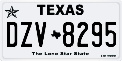 TX license plate DZV8295