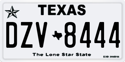 TX license plate DZV8444