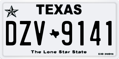 TX license plate DZV9141