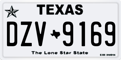 TX license plate DZV9169