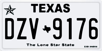 TX license plate DZV9176