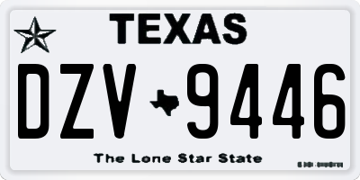 TX license plate DZV9446