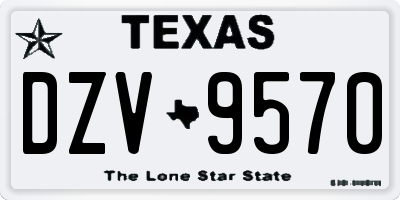 TX license plate DZV9570