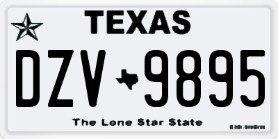 TX license plate DZV9895