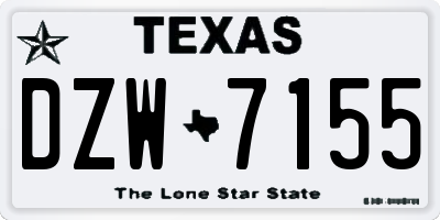 TX license plate DZW7155