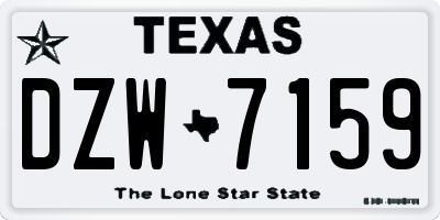 TX license plate DZW7159