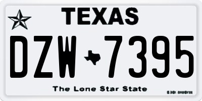 TX license plate DZW7395