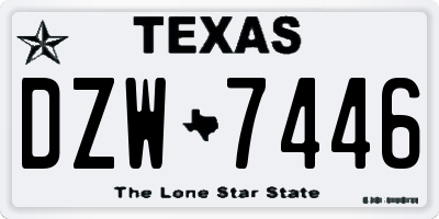 TX license plate DZW7446