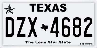 TX license plate DZX4682