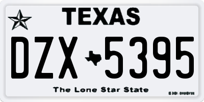 TX license plate DZX5395