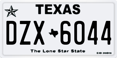 TX license plate DZX6044