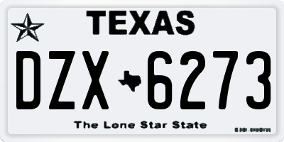 TX license plate DZX6273