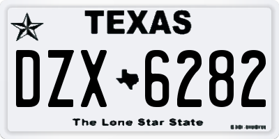 TX license plate DZX6282