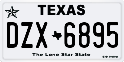 TX license plate DZX6895