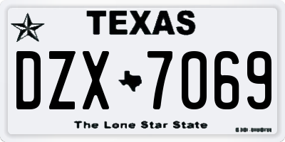 TX license plate DZX7069