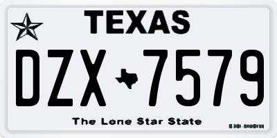 TX license plate DZX7579