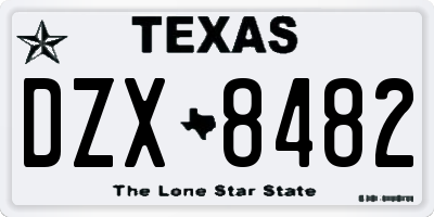 TX license plate DZX8482