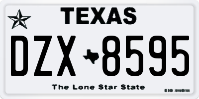TX license plate DZX8595