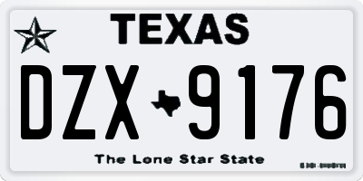 TX license plate DZX9176