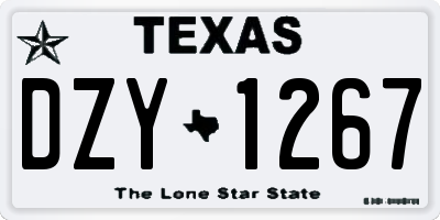 TX license plate DZY1267