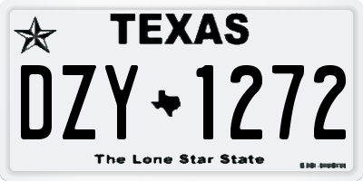 TX license plate DZY1272