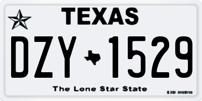 TX license plate DZY1529