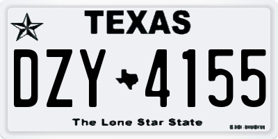 TX license plate DZY4155