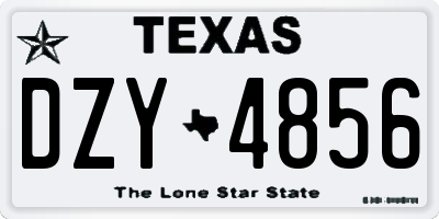TX license plate DZY4856
