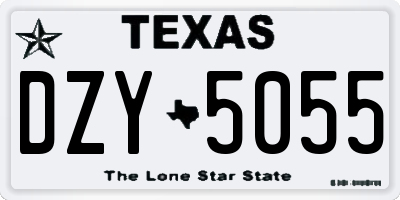TX license plate DZY5055