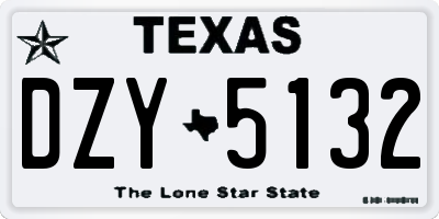 TX license plate DZY5132