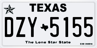 TX license plate DZY5155