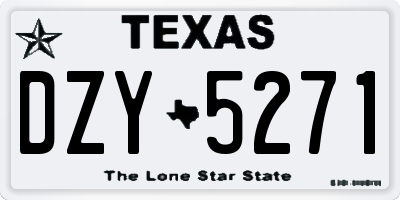 TX license plate DZY5271