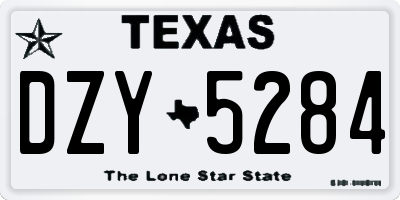 TX license plate DZY5284