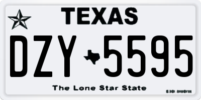 TX license plate DZY5595