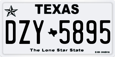 TX license plate DZY5895