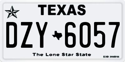 TX license plate DZY6057