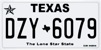 TX license plate DZY6079