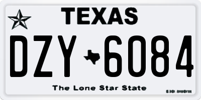 TX license plate DZY6084