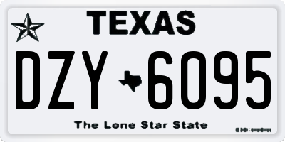 TX license plate DZY6095