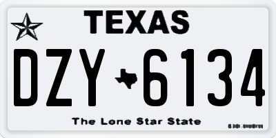 TX license plate DZY6134