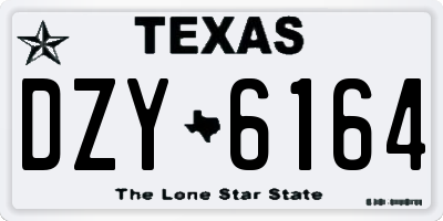 TX license plate DZY6164
