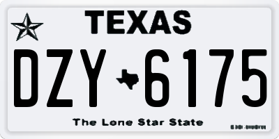TX license plate DZY6175