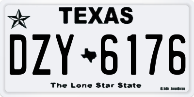 TX license plate DZY6176